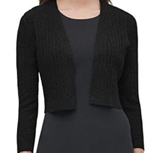 Gray Long Sleeve Open Cardigan Sweater